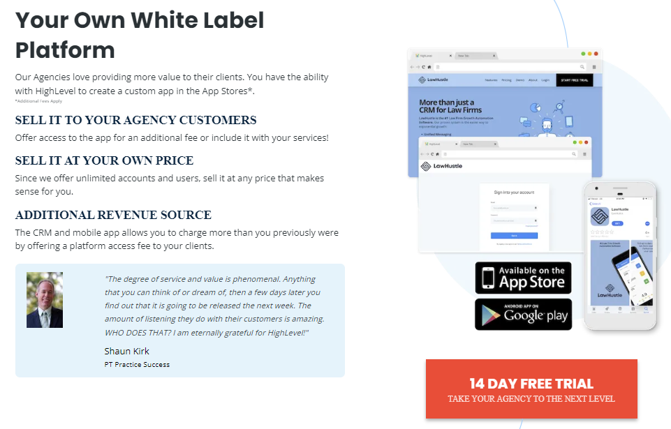 gohighlevel white label app